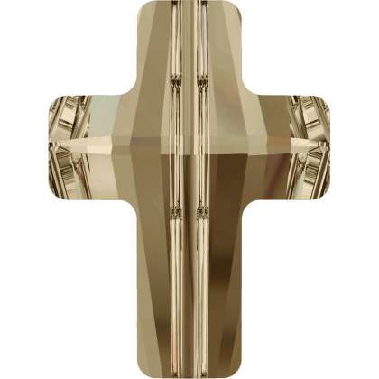 Swarovski 5378 14mm Crystal Golden Shadow Cross Bead